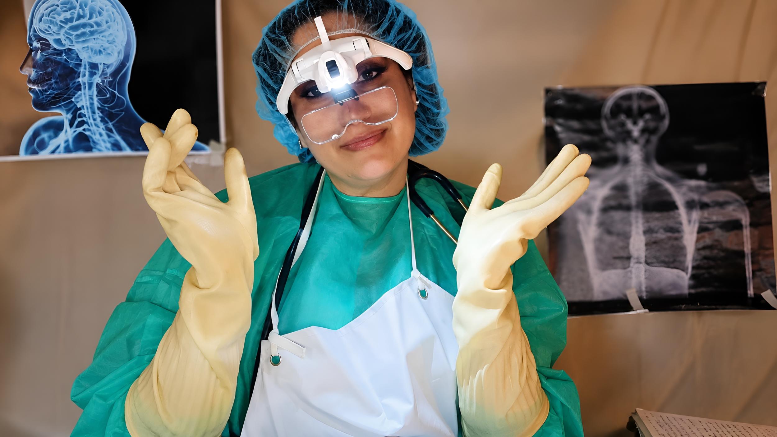 Alex Keeper mimicry of clinic roleplay BDSM and amateurish medical authority setup